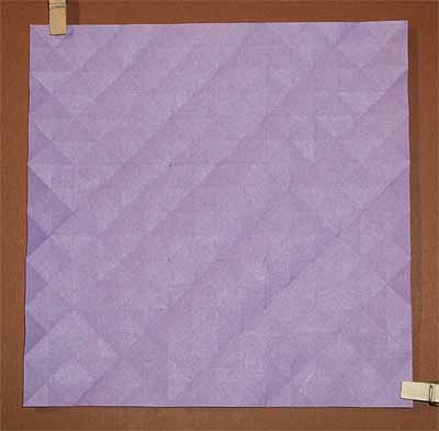 折り紙のあじさい 紫陽花 の折り方 1枚で16分割の難しい作り方 セツの折り紙処 Part 2