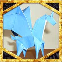 折り紙でペガサスの折り方 ユニコーン土台の難しい作り方 セツの折り紙処