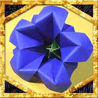折り紙でリンドウの折り方 敬老の日に簡単立体的な作り方 セツの折り紙処